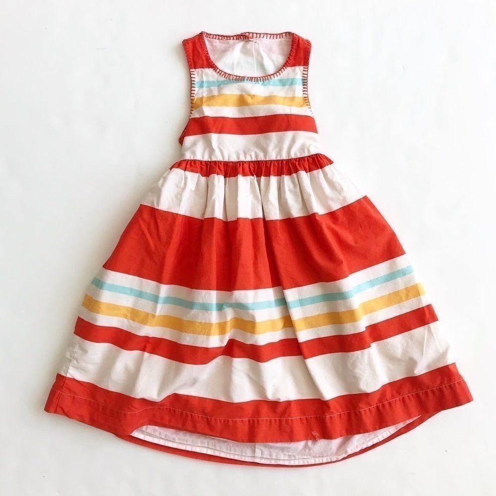 BabyGap stripe peep/open back dress GUC 4T